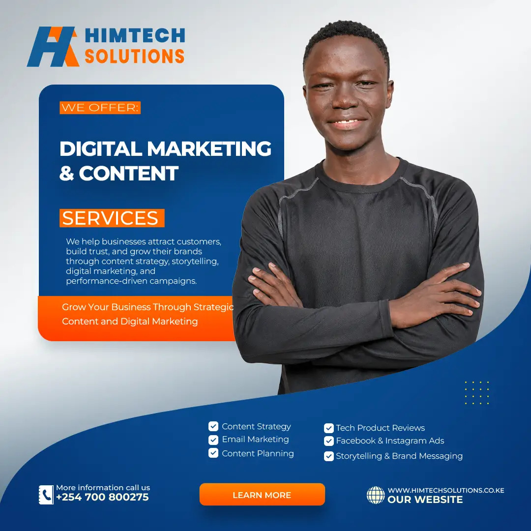 Digital marketing and content creation services